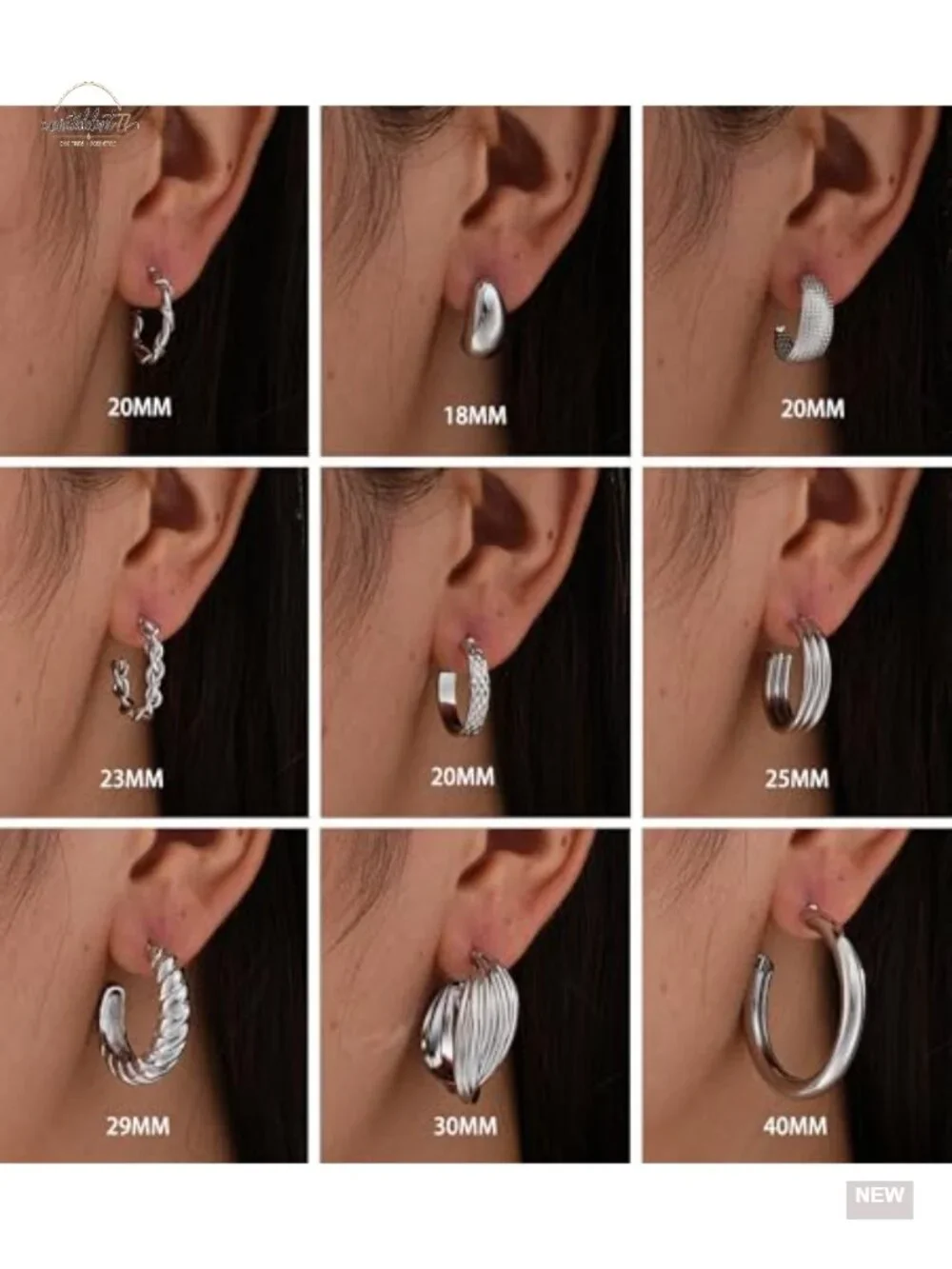 18 Pairs Hypoallergenic Hoop Earrings Set, Multipack Gold Earrings for Women